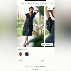 Anthropologie-Black linen dress w/open back, like new. Still available online.